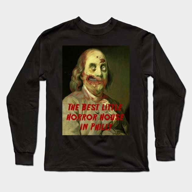 Zombenjamin Franklin Long Sleeve T-Shirt by LittleHorrorPHL